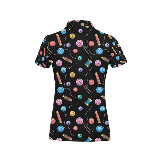 Sewing Print Design LKS309 Women's Polo Shirt