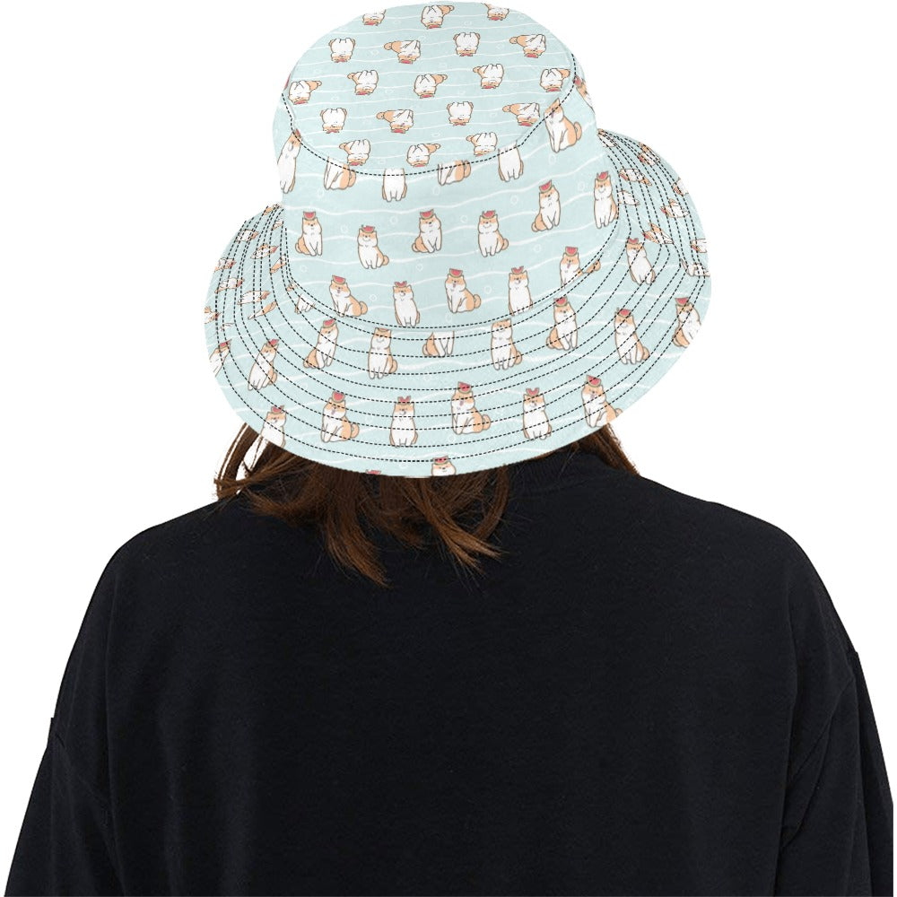 Shiba Inu Print Design LKS3011 Unisex Bucket Hat