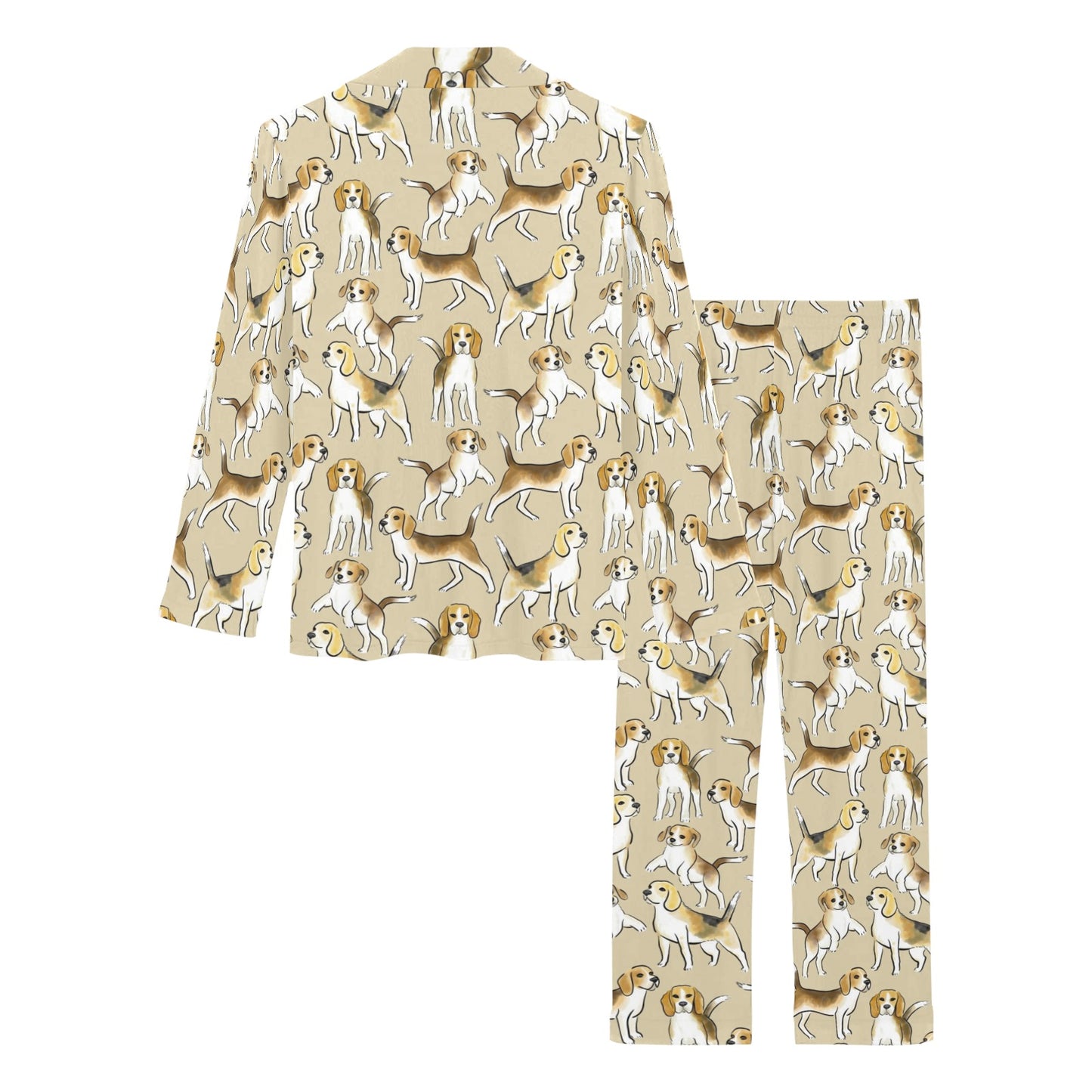 Beagle Pattern Print Design 04 Women's Long Pajama Set