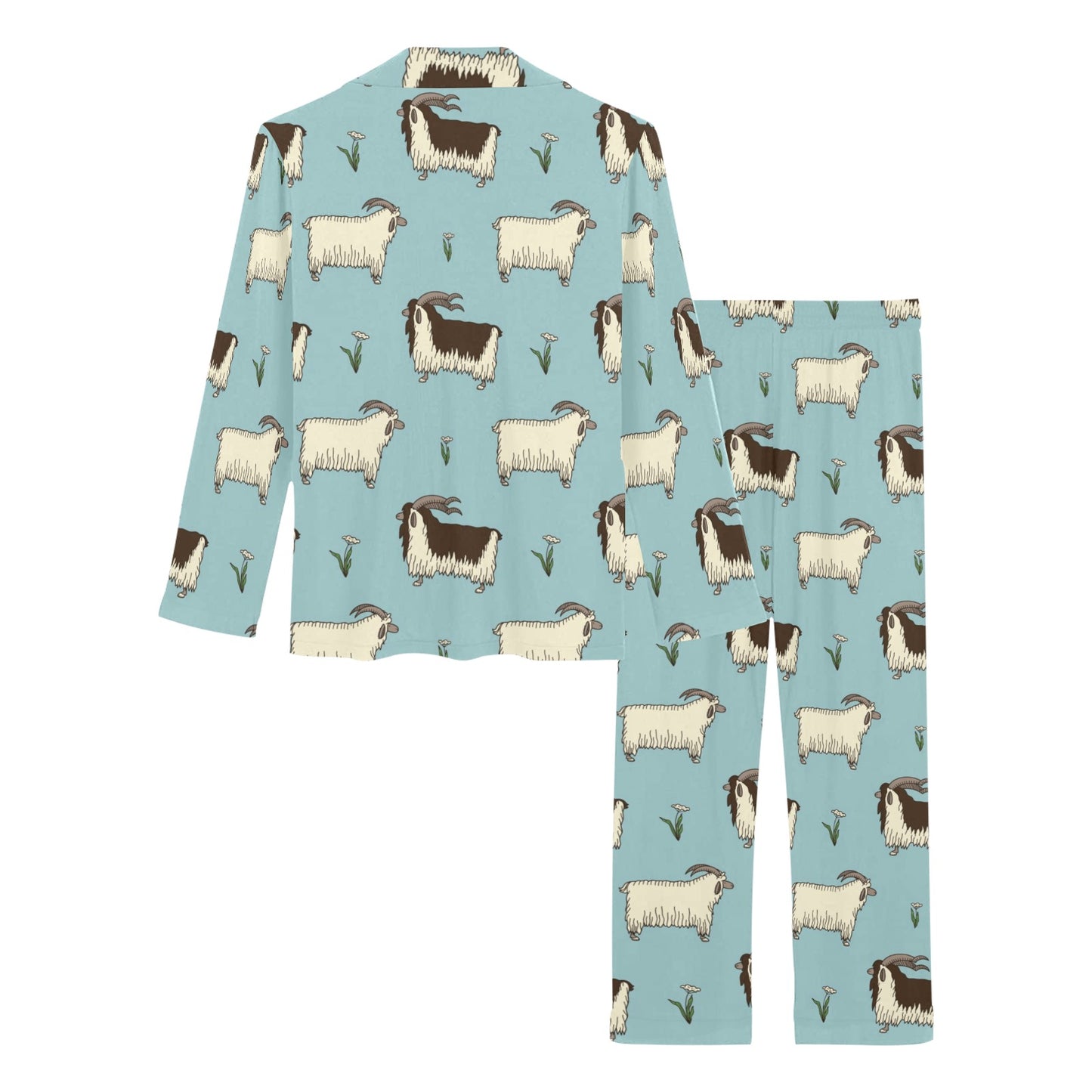 Goat Pattern Print Design 02 Women's Long Pajama Set