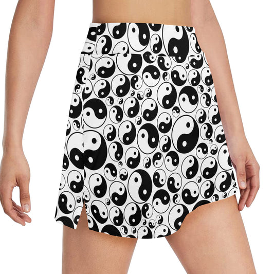 Yin Yang Print Design LKS302 17" Golf & Pickleball Skort with Pockets