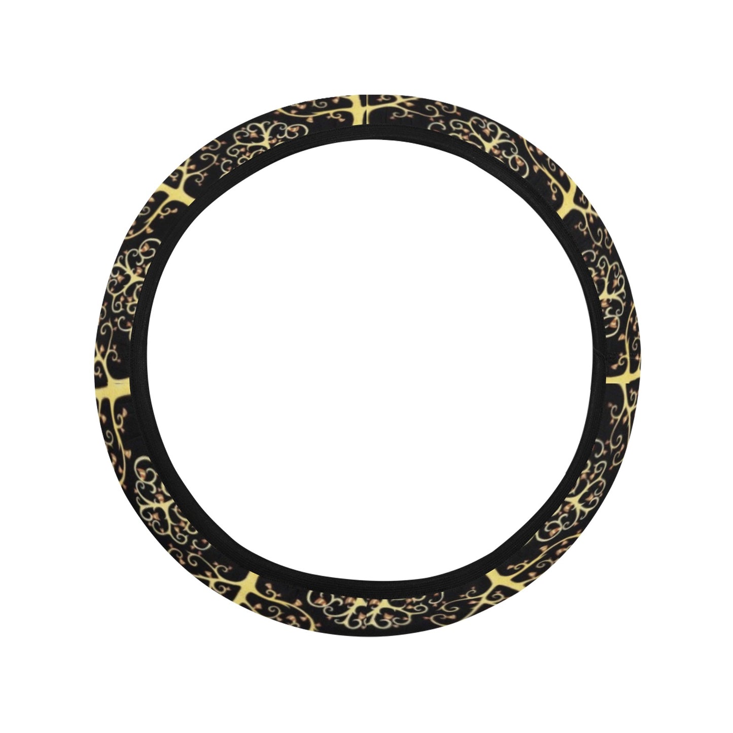 Tree Of Life Print Design LKS302 Steering Wheel Cover with Elastic Edge