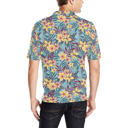 Summer Floral Print Design LKS304 Men Polo Shirt