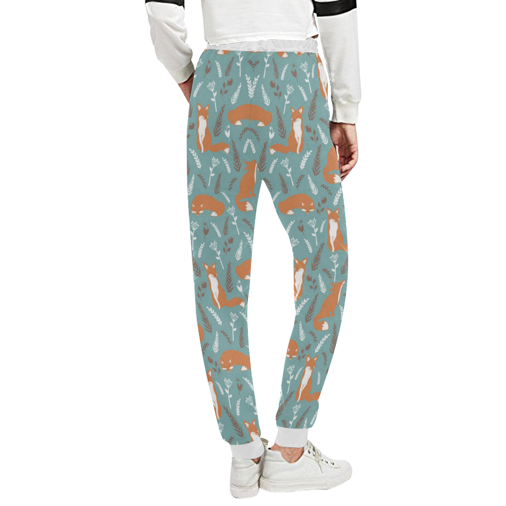 Fox Forest Print Pattern Unisex Sweatpants