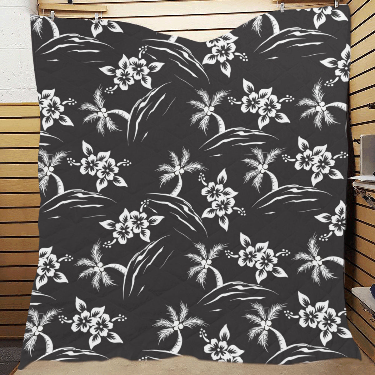 Palm Tree Pattern Print Design PT02 Premium Quilt
