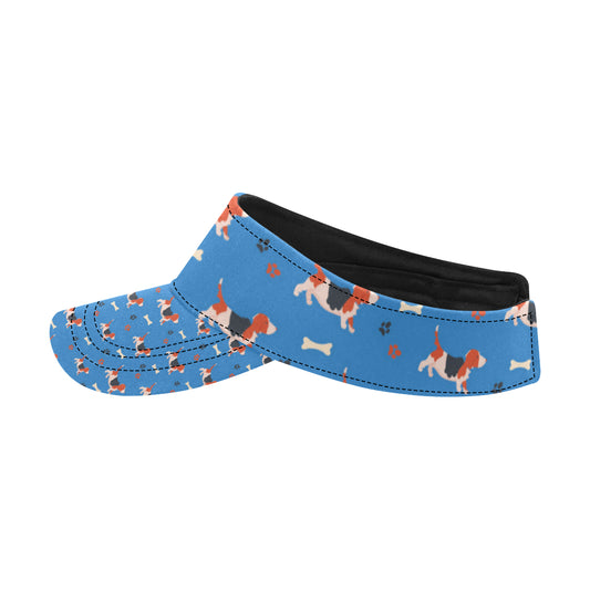 Basset Hound Pattern Print Design 02 Unisex Sun Visor