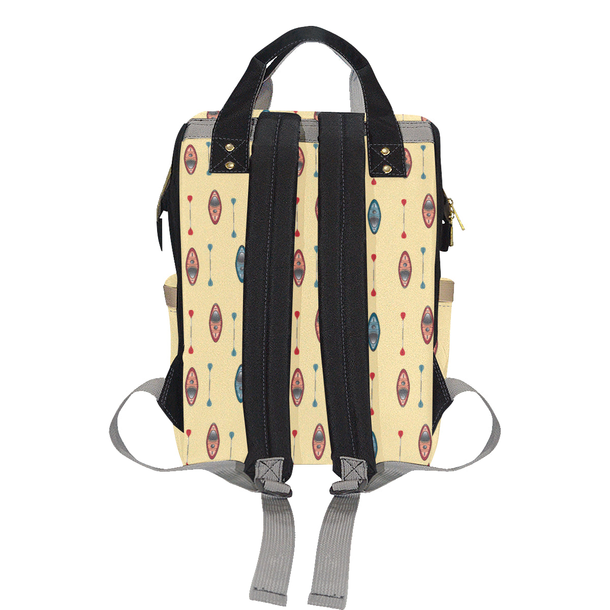 Kayak Pattern Print Design 02 Diaper Bag Backpack
