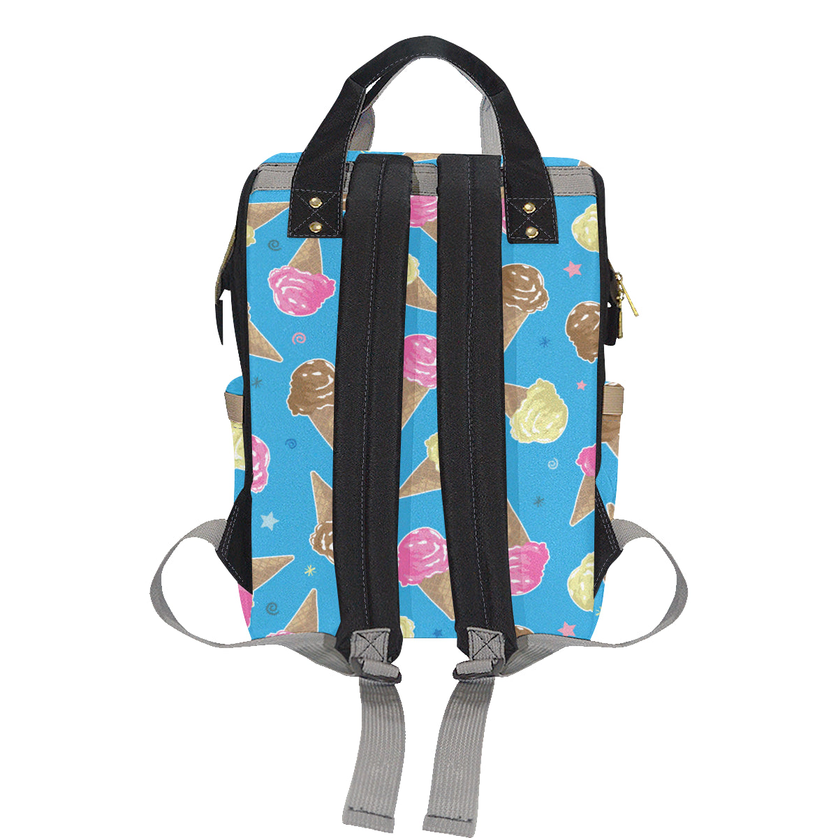 Ice Cream Pattern Print Design 01 Diaper Bag Backpack