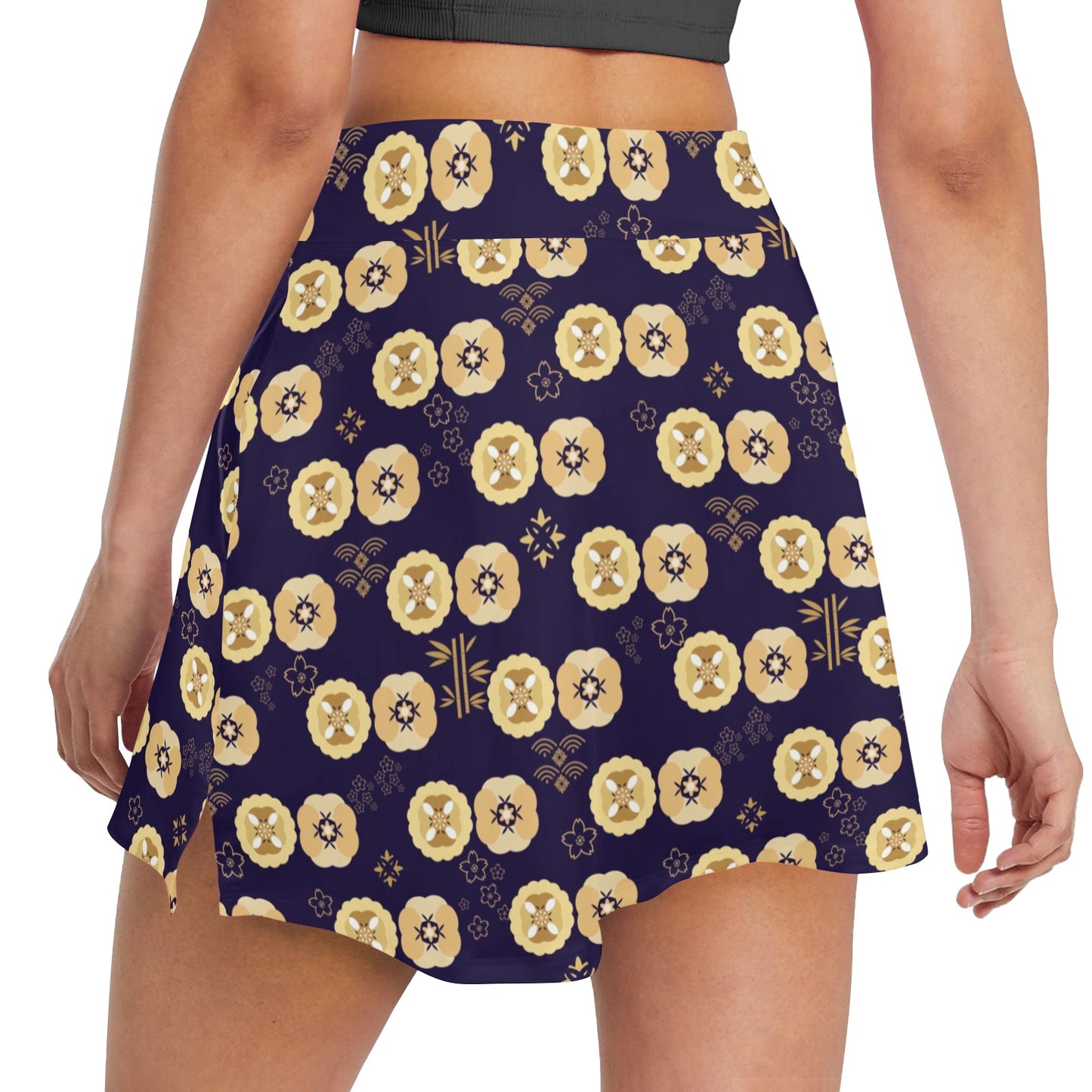 Sakura Print Design LKS303 Women's Golf Skirt with Pocket