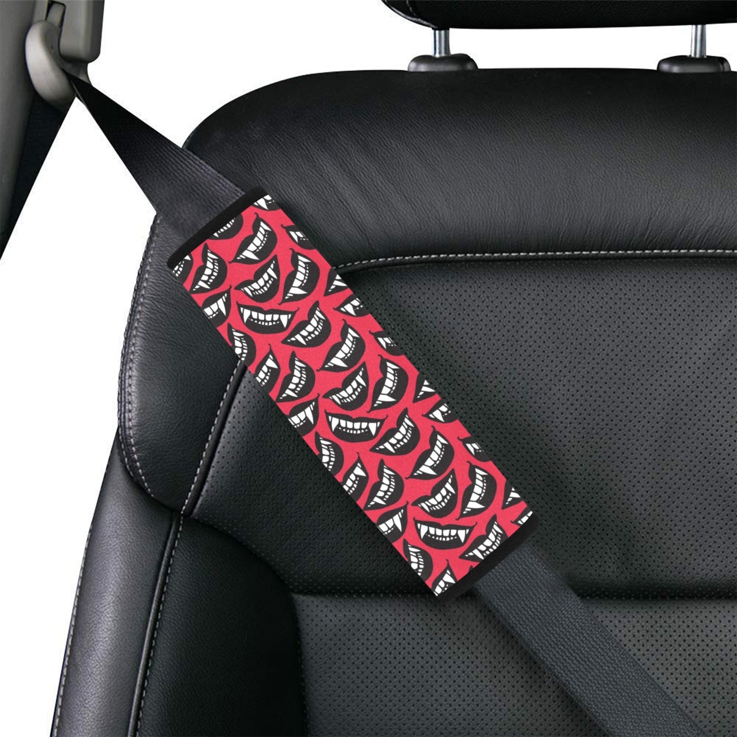 Vampire Lips Print Design LKS305 Car Seat Belt Cover