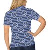 Anchor Stripe Pattern Women's Polo Shirt