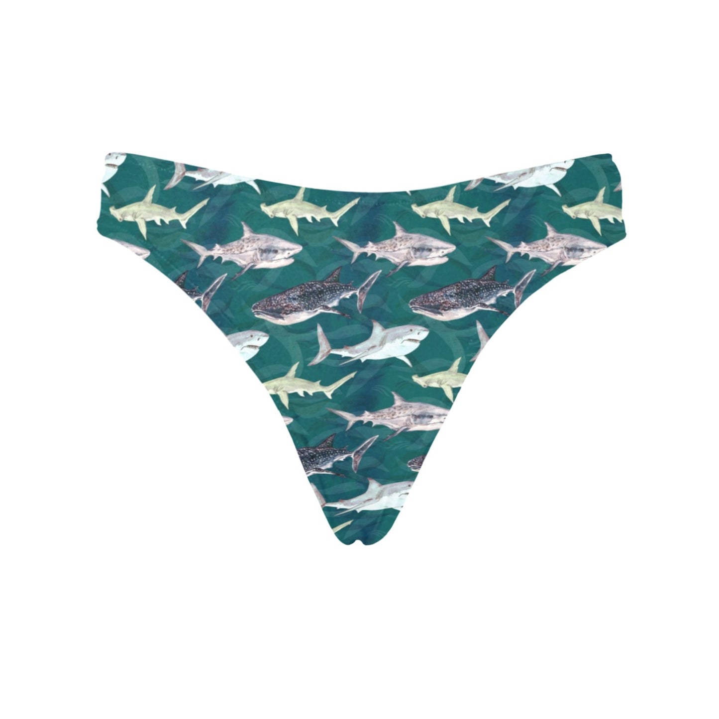Shark Style Print Women's Thongs