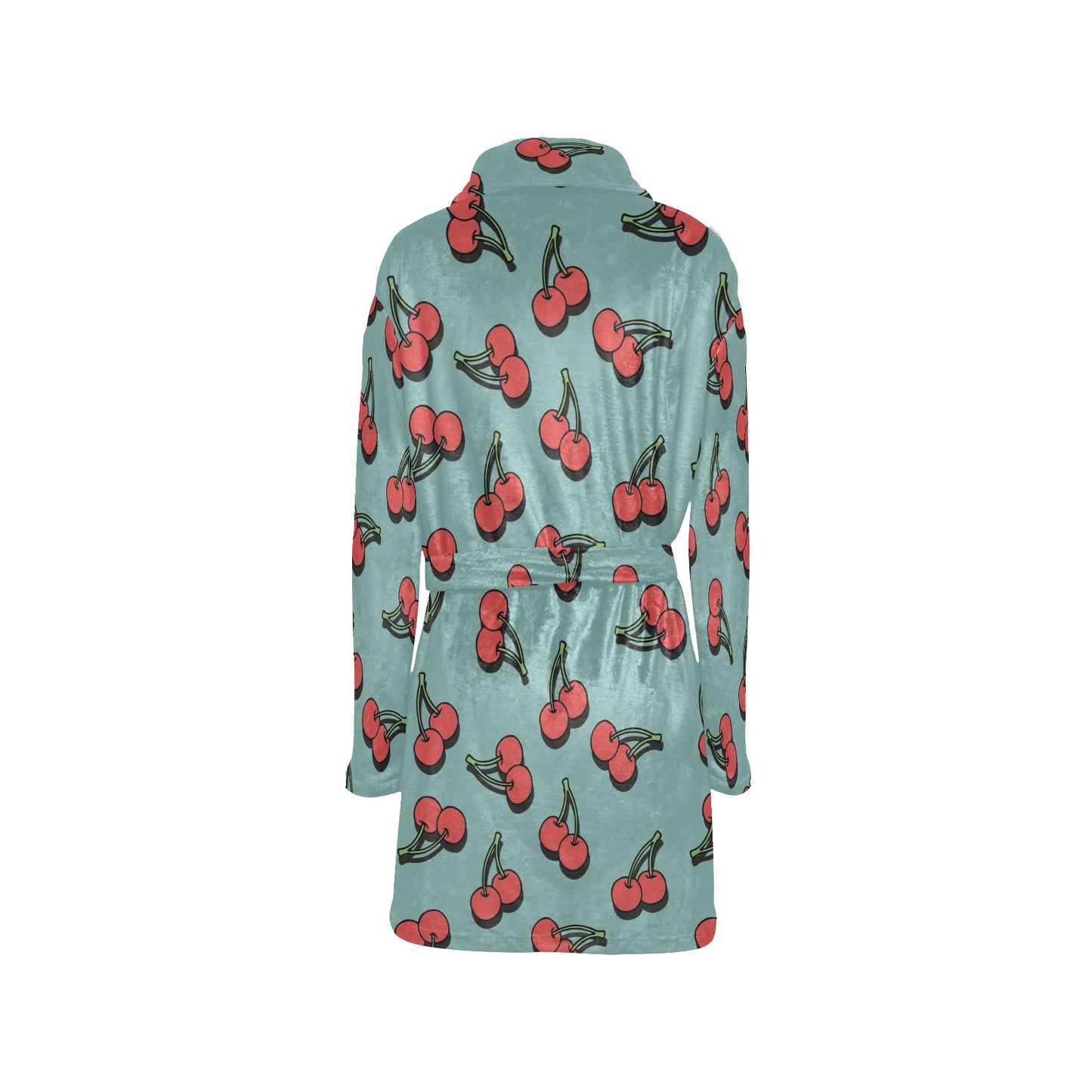 Cherry Pattern Print Design CH03 Women's Fleece Robe