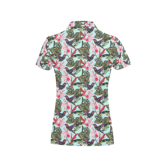 Horse Luxury Themed Pattern Print Women's Polo Shirt