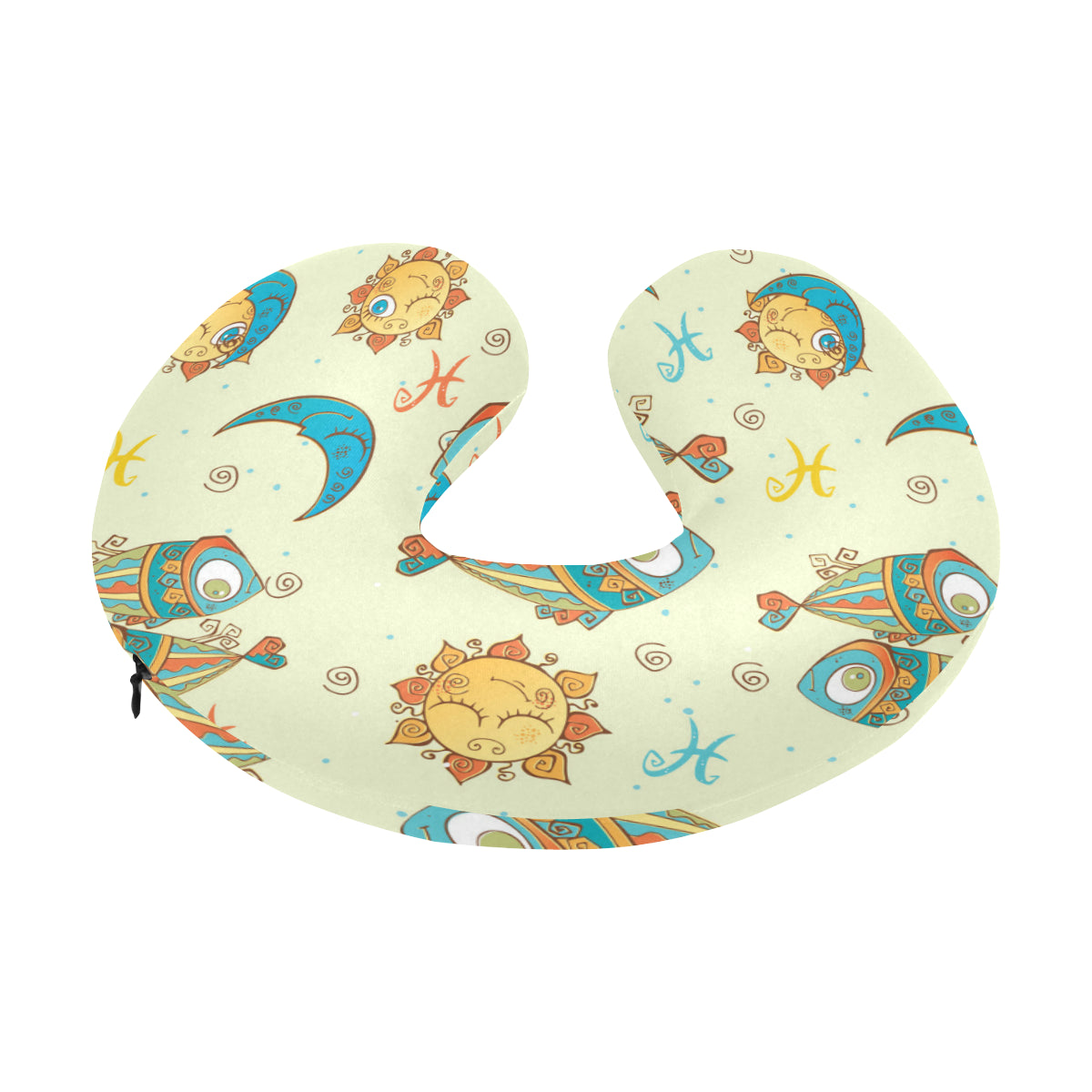 Pisces Pattern Print Design A03 U-Shaped Travel Neck Pillow
