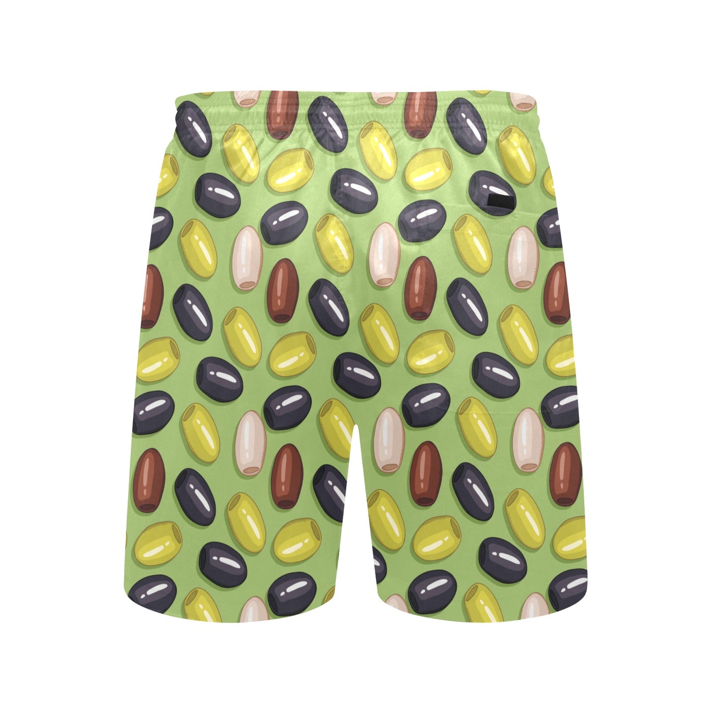 Olive Print Design LKS301 Men's Swim Trunks Beach Shorts