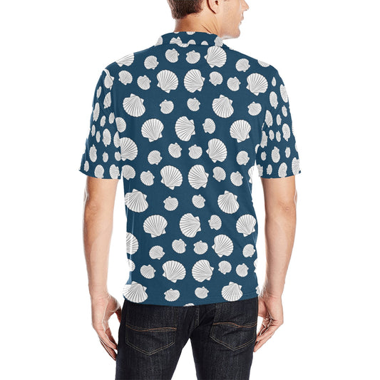 Seashell Print Design LKS3012 Men Polo Shirt