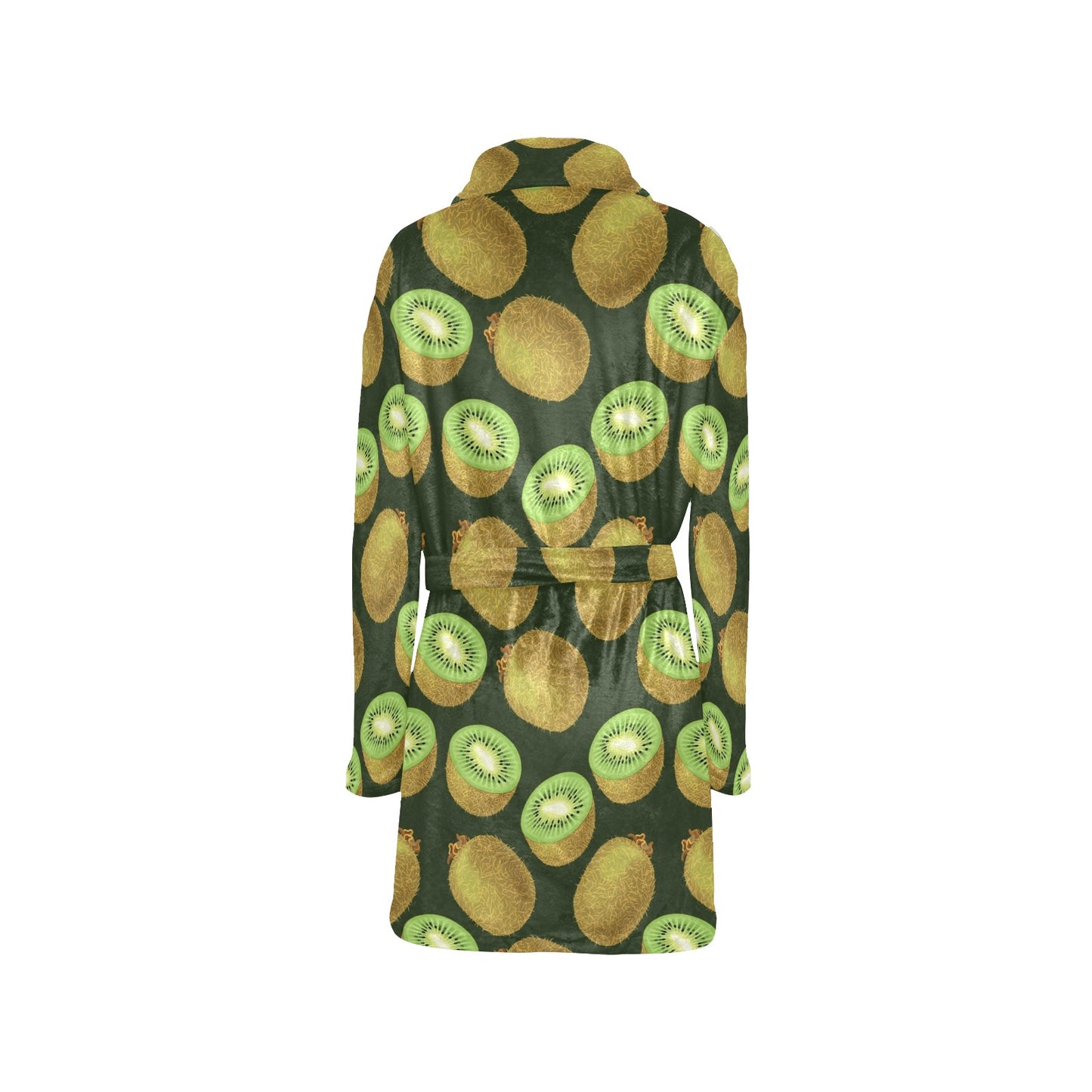 Kiwi Pattern Print Design KW04 Women's Fleece Robe