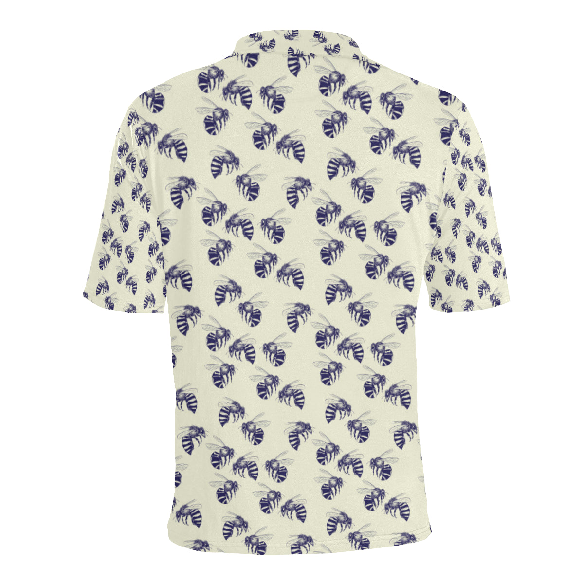 Bee Pattern Print Design 02 Men Polo Shirt