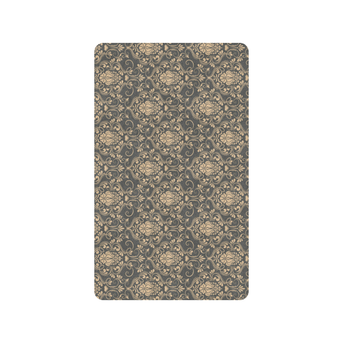 Damask Elegant Luxury Print Pattern Rubber Doormat