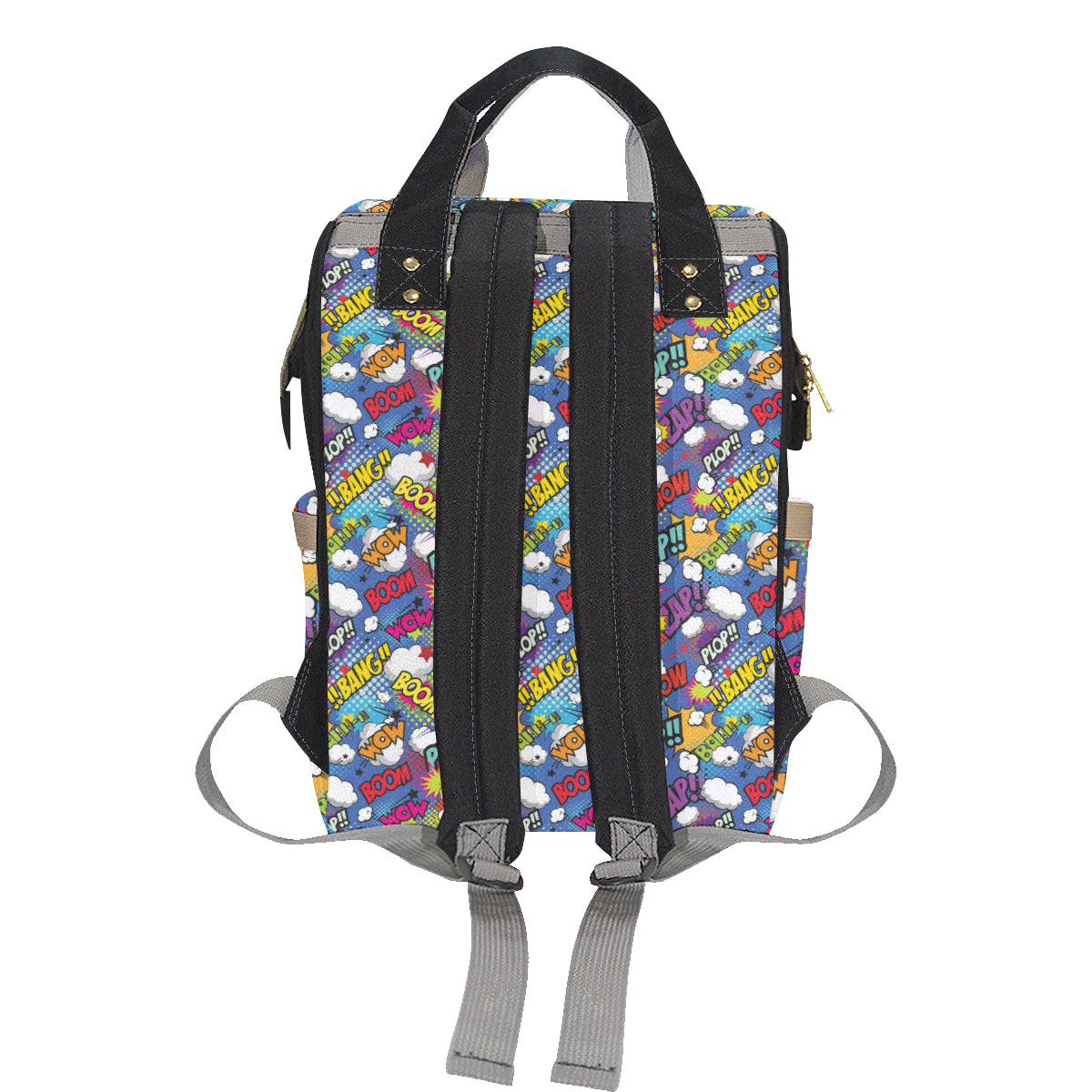 Comic Book Pattern Print Design 02 Diaper Bag Backpack