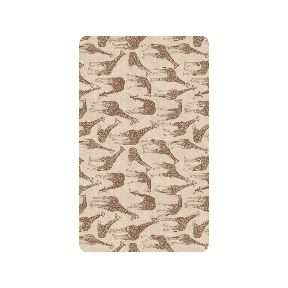Giraffe Pattern Design Print Rubber Doormat