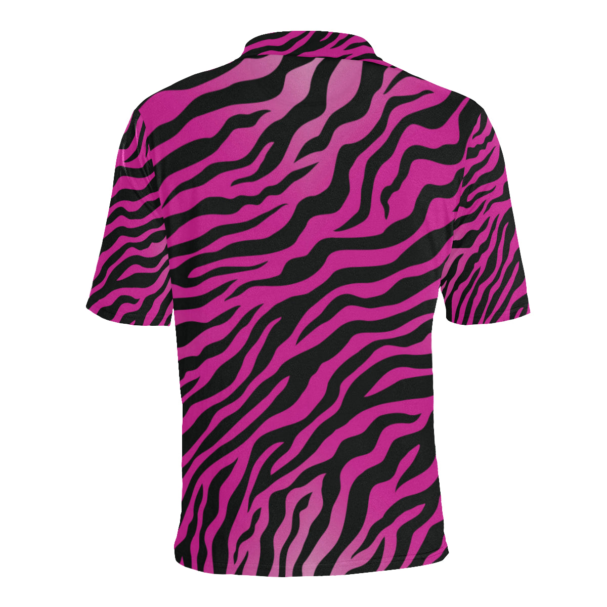 Pink Zebra Men Polo Shirt