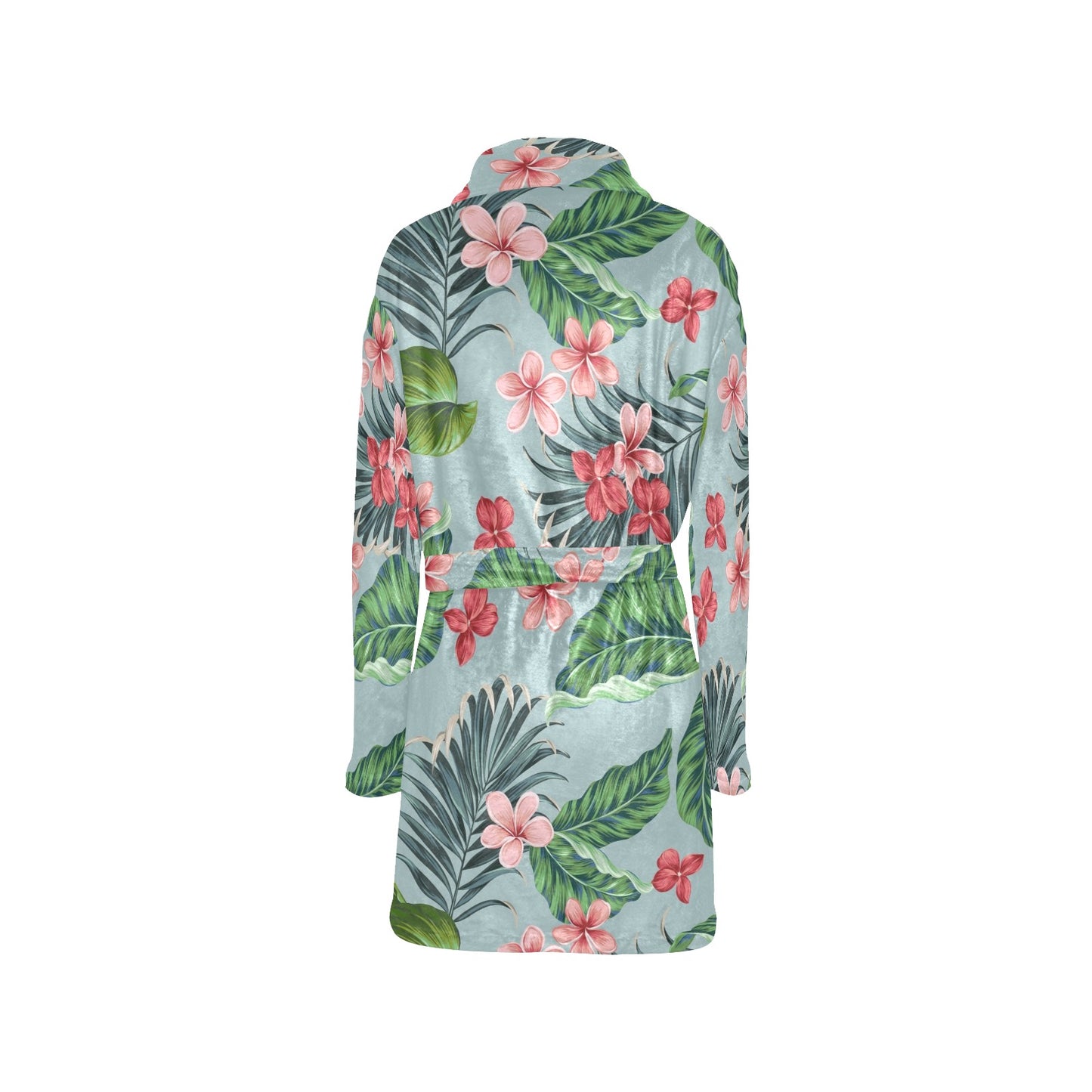 Plumeria Pattern Print Design PM027 Women's Fleece Robe