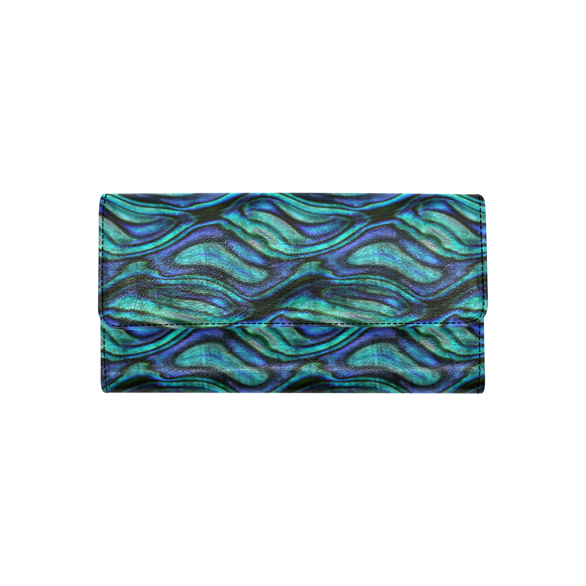 Abalone Pattern Print Design 02 Women's Trifold Wallet