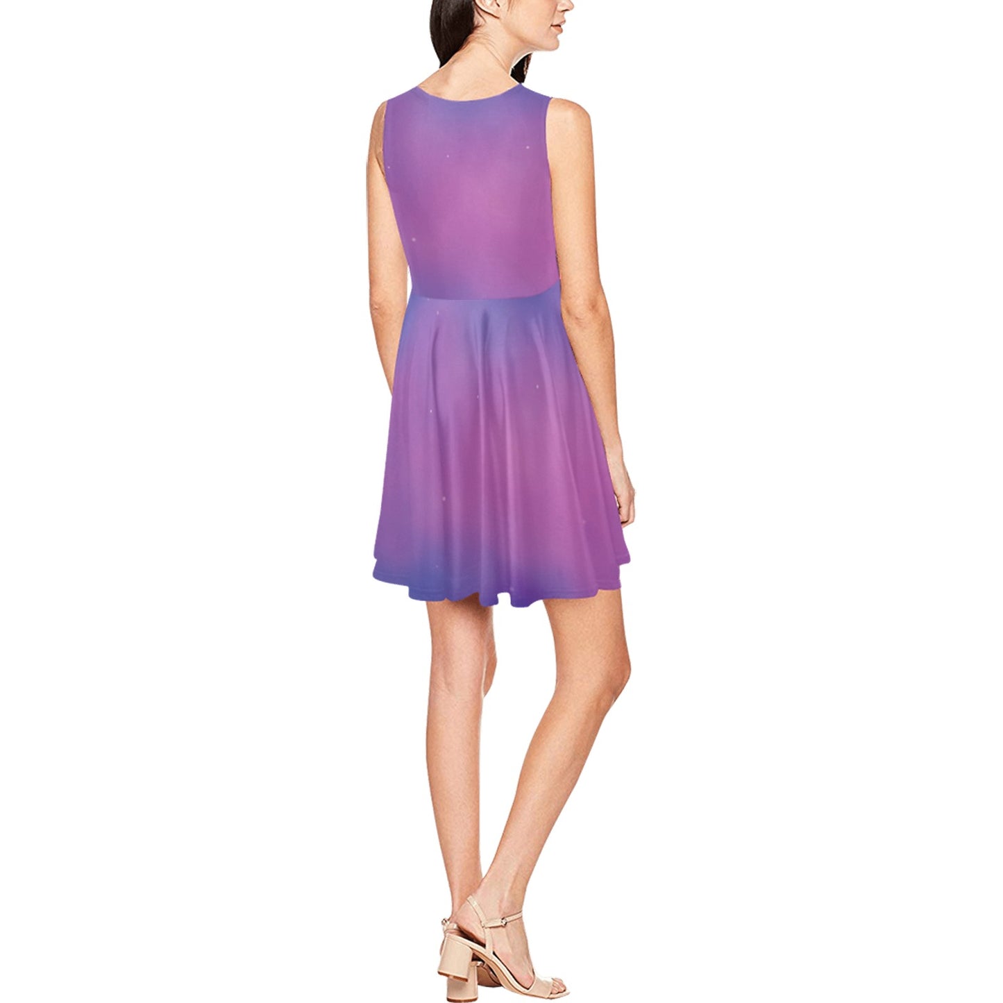 Nebula Pattern Print Design A05 Sleeveless Dress
