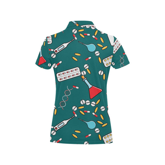 Nurse Pattern Print Design A05 Women's Polo Shirt