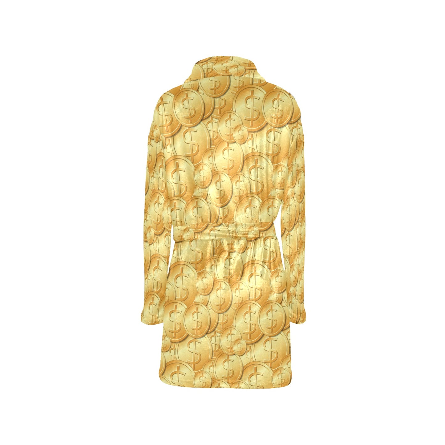 Dollar Pattern Print Design DO03 Women's Fleece Robe