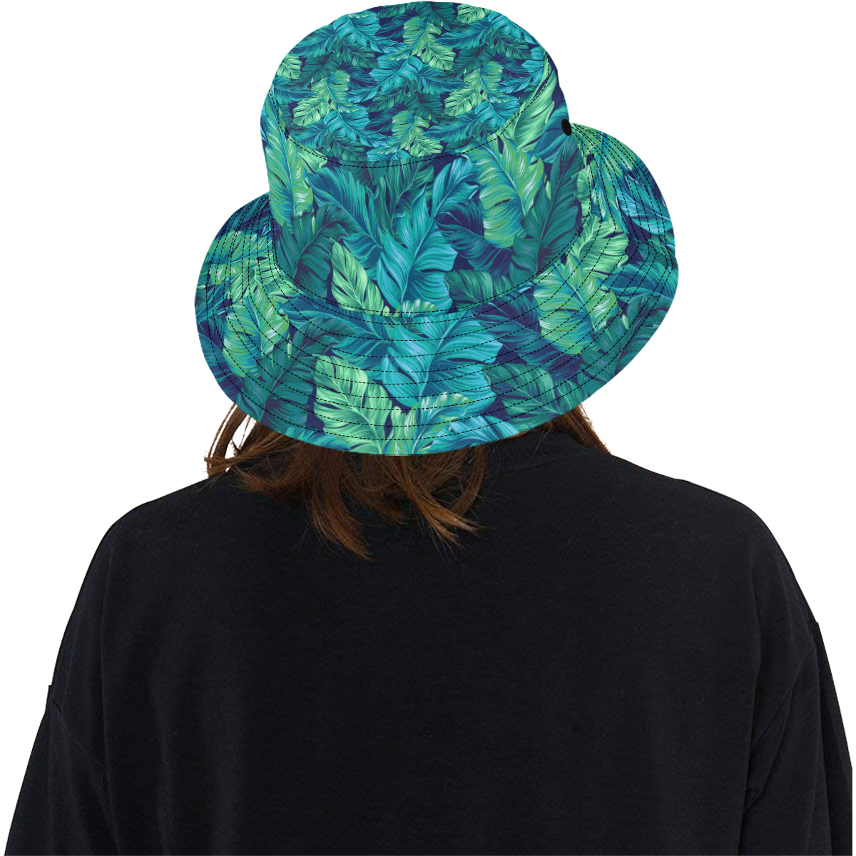Banana Leaf Pattern Print Design BL05 Unisex Bucket Hat
