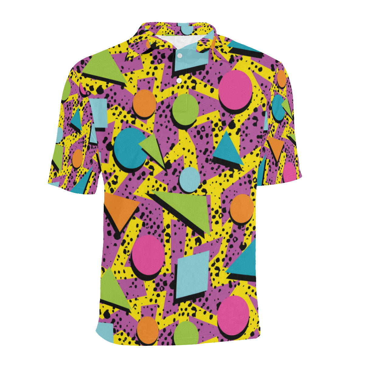 80s Pattern Print Design 1 Men Polo Shirt