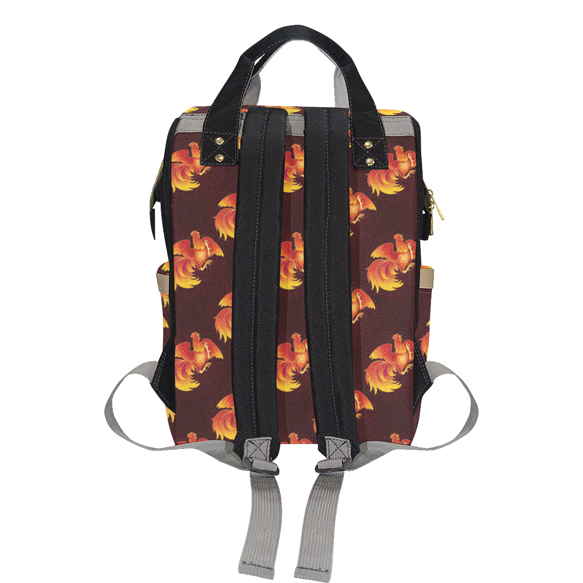 Rooster Pattern Print Design A04 Diaper Bag Backpack