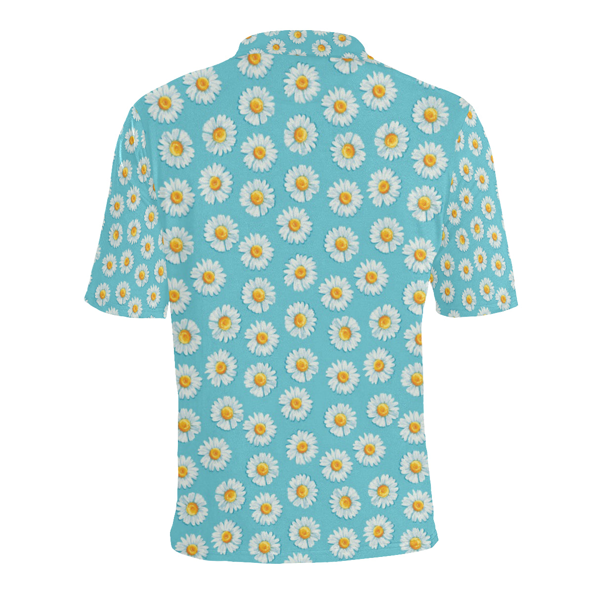 Daisy Pattern Print Design DS03 Men Polo Shirt
