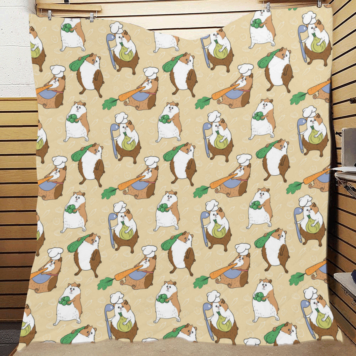 Guinea Pig Pattern Print Design 03 Premium Quilt
