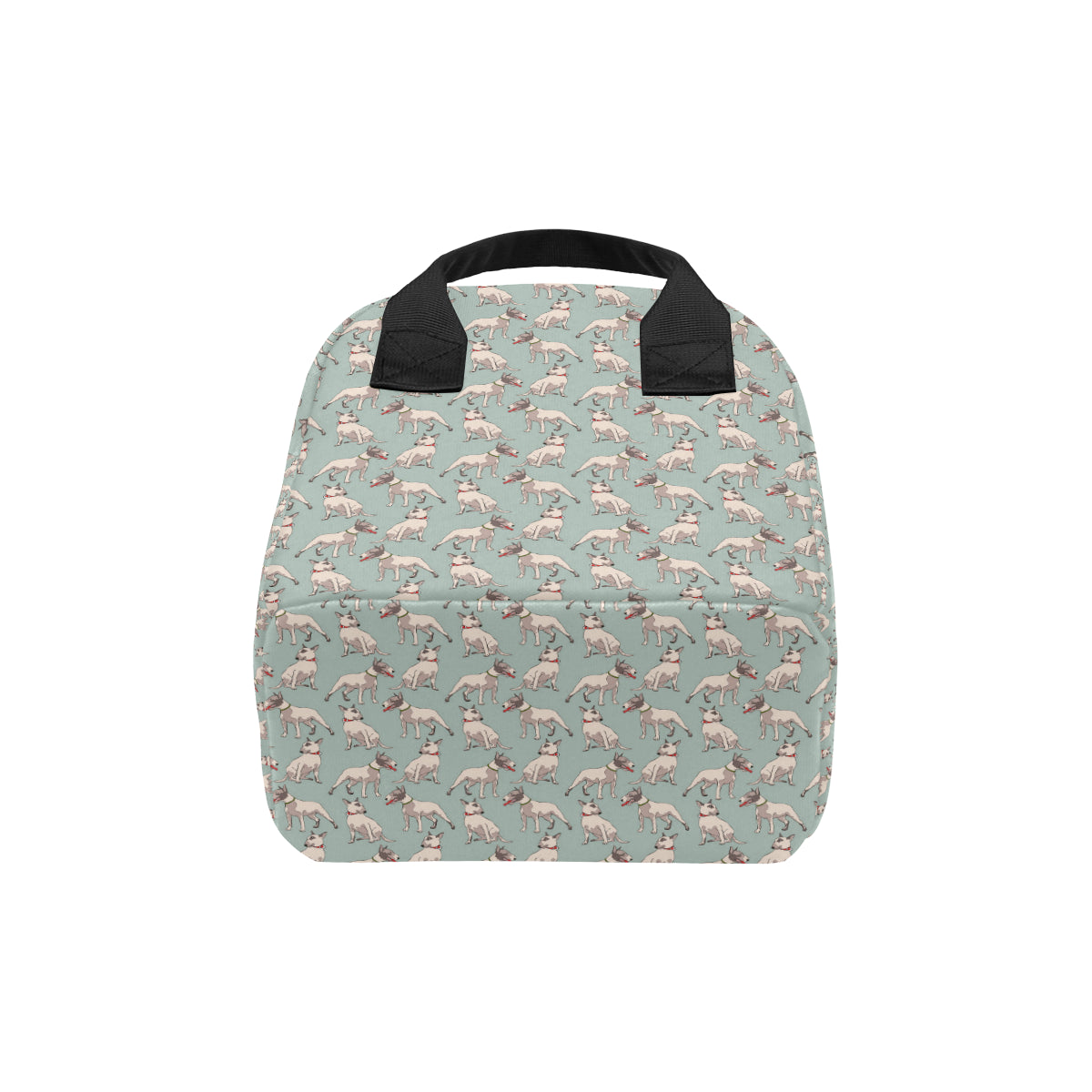 Bull Terrier Cute Print Pattern Insulated Lunch Bag