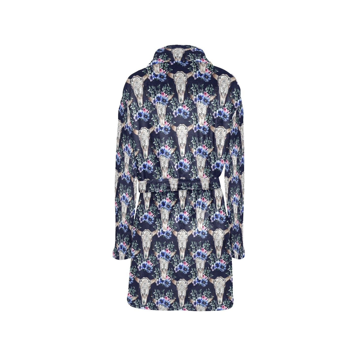 Buffalo Head Print Design LKS402 Women's Fleece Robe