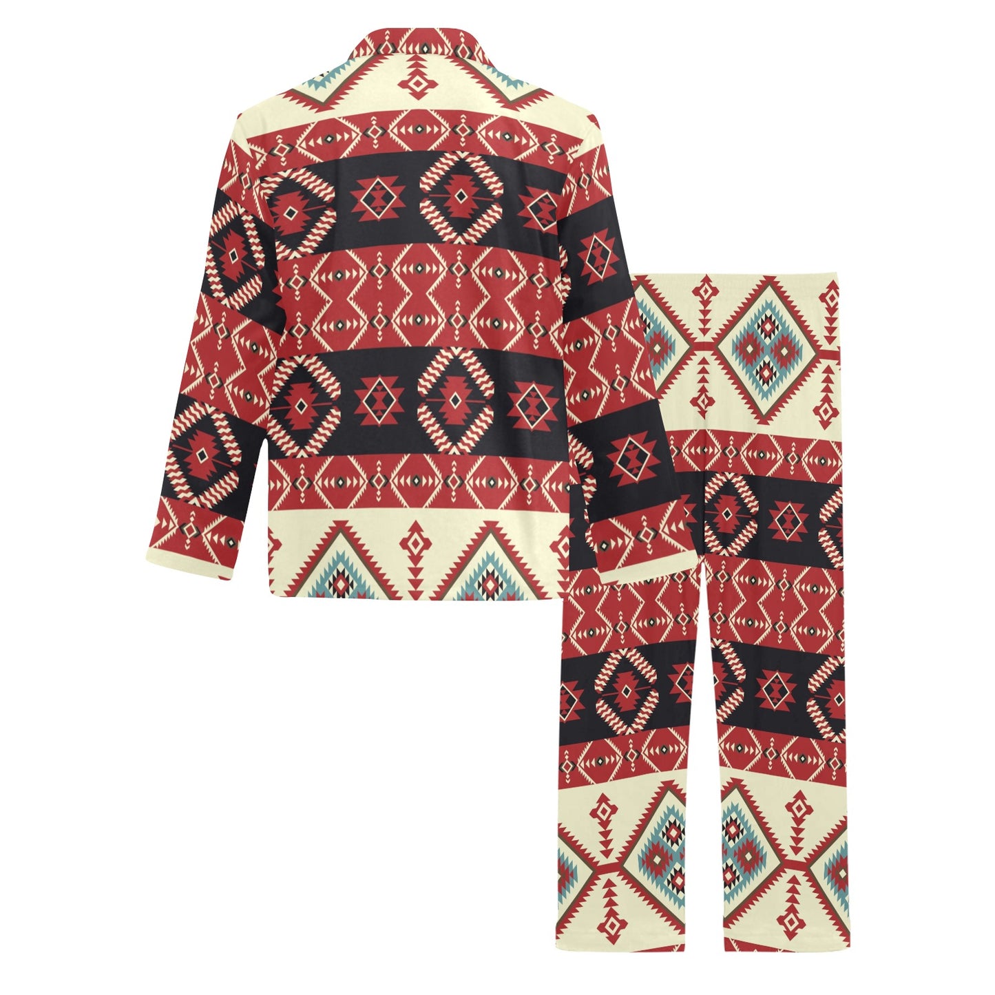 Navajo Pattern Print Design A05 Men's Long Pajama Set