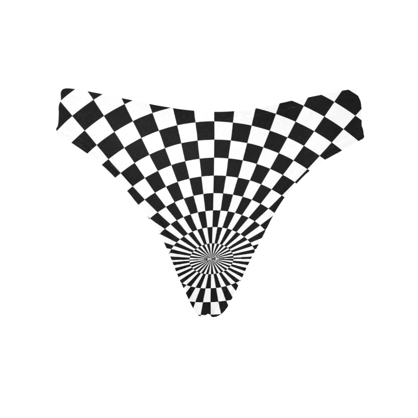 Checkered Flag Optical illusion Women's Thongs