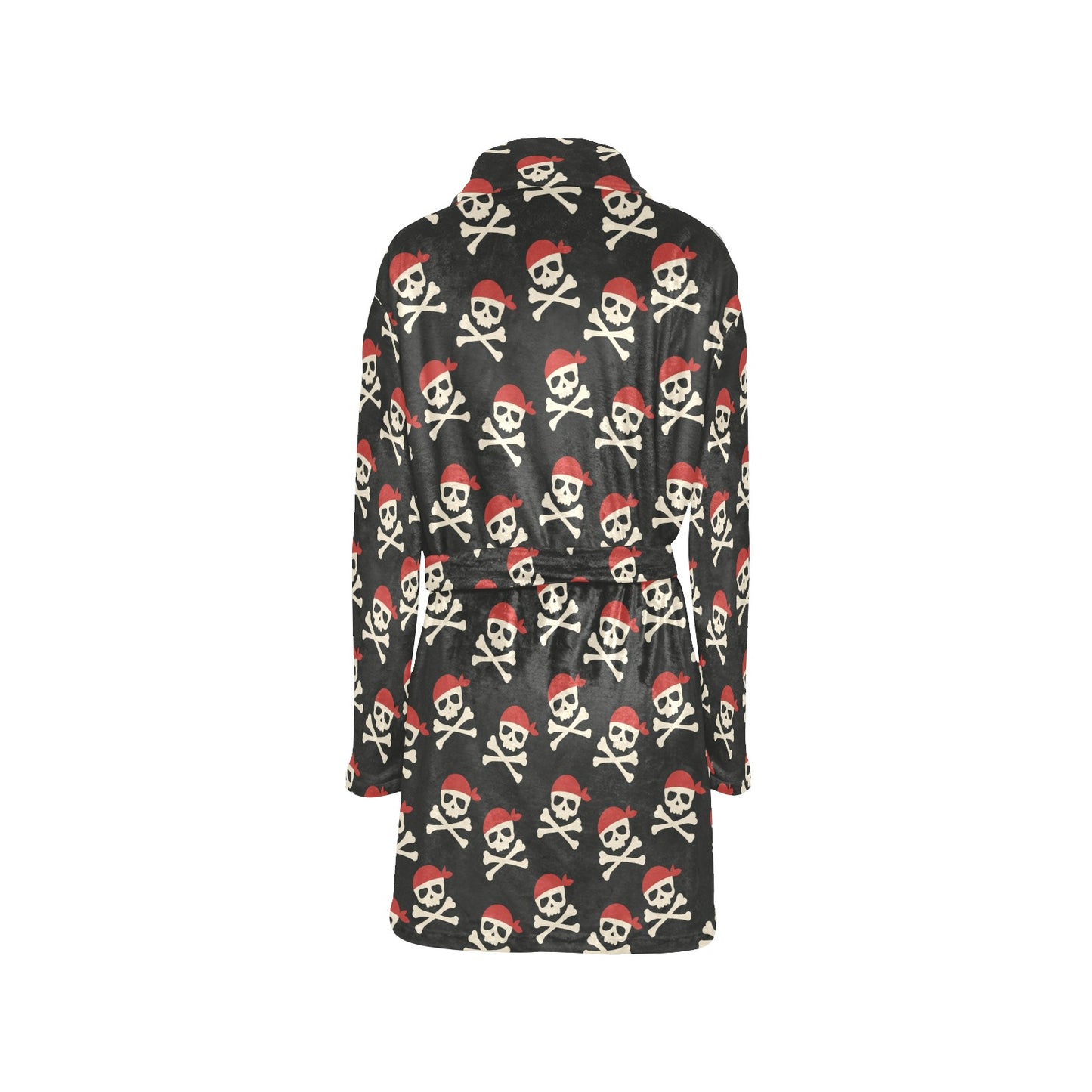 Pirate Pattern Print Design A04 Women's Fleece Robe
