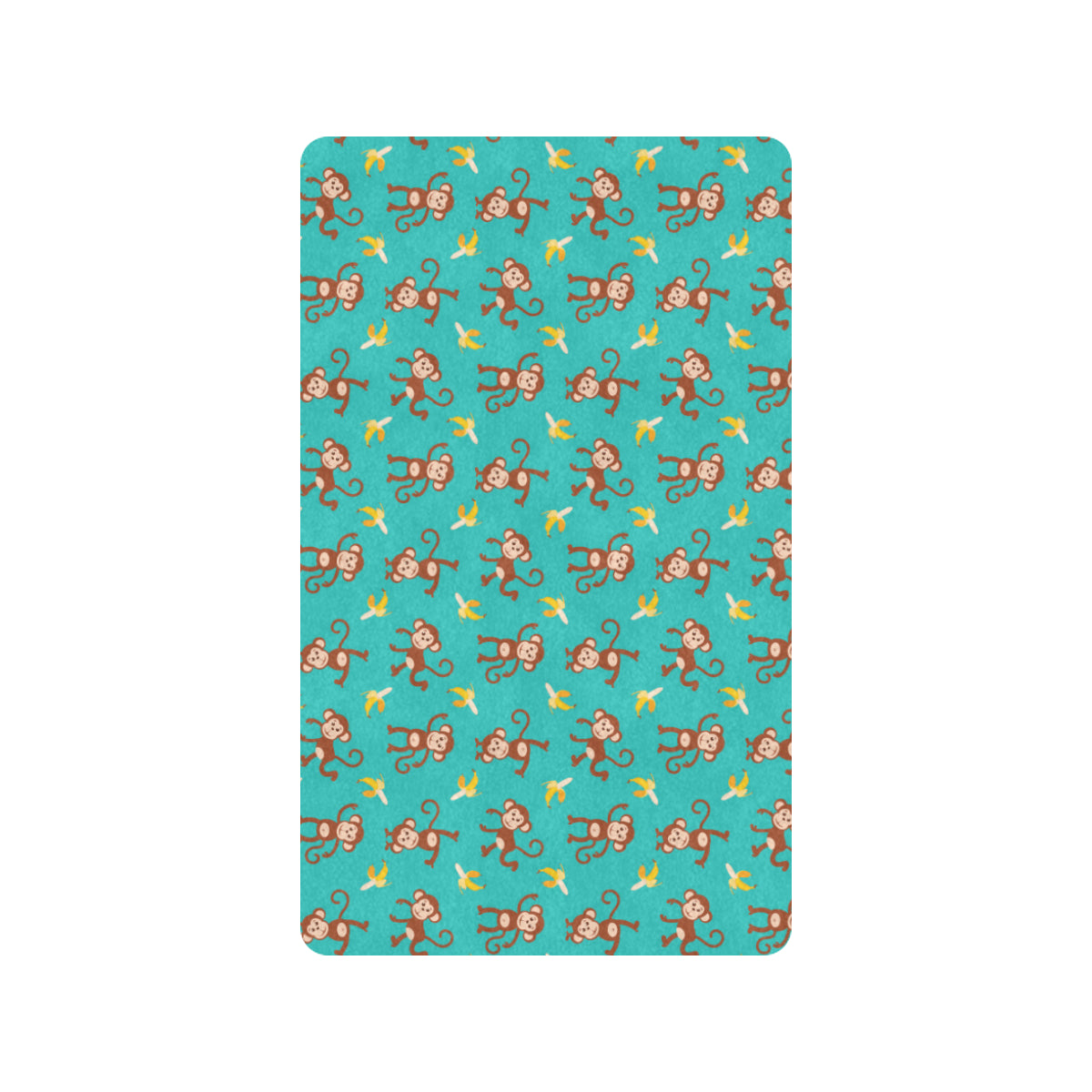 Monkey Banana Design Themed Print Rubber Doormat