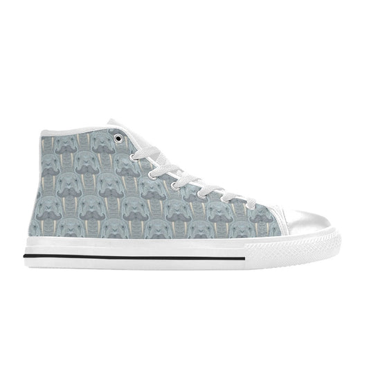 Walrus Print Design LKS402 Men's High Top Canvas Shoes