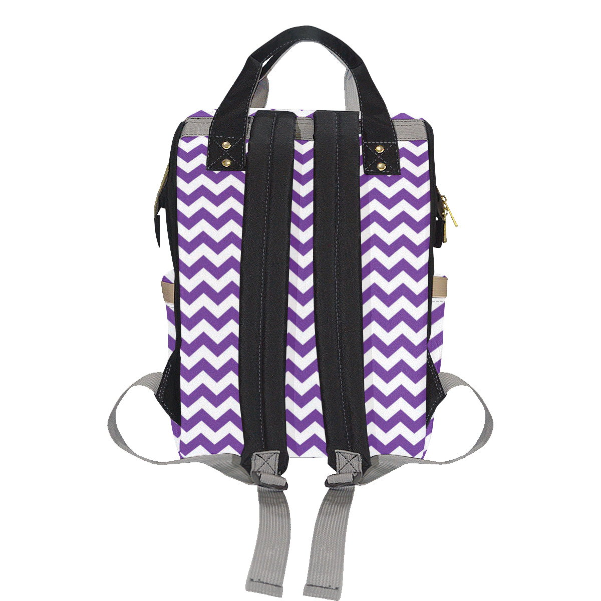 Chevron Purple Pattern Print Design 03 Diaper Bag Backpack