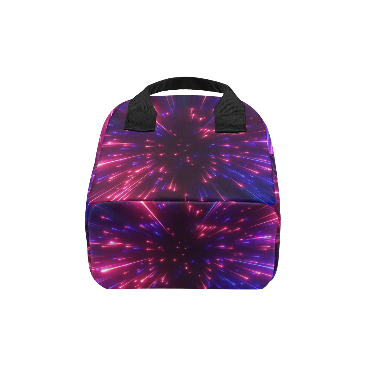 Celestial Purple Blue Neon Speed Light Insulated Lunch Bag