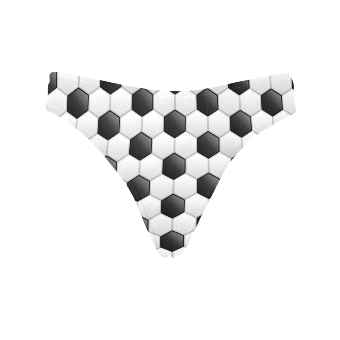 Soccer Ball Texture Print Pattern Women's Thongs