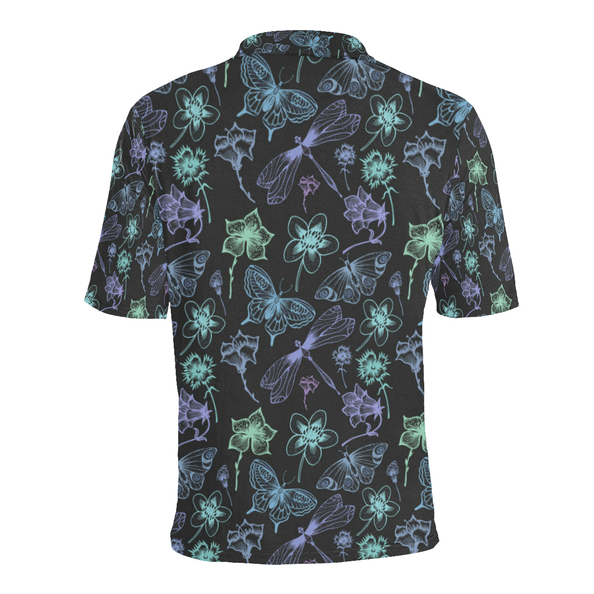 Butterfly Dragonfly Men Polo Shirt