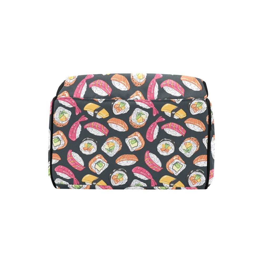 Sushi Print Design LKS306 Diaper Bag Backpack