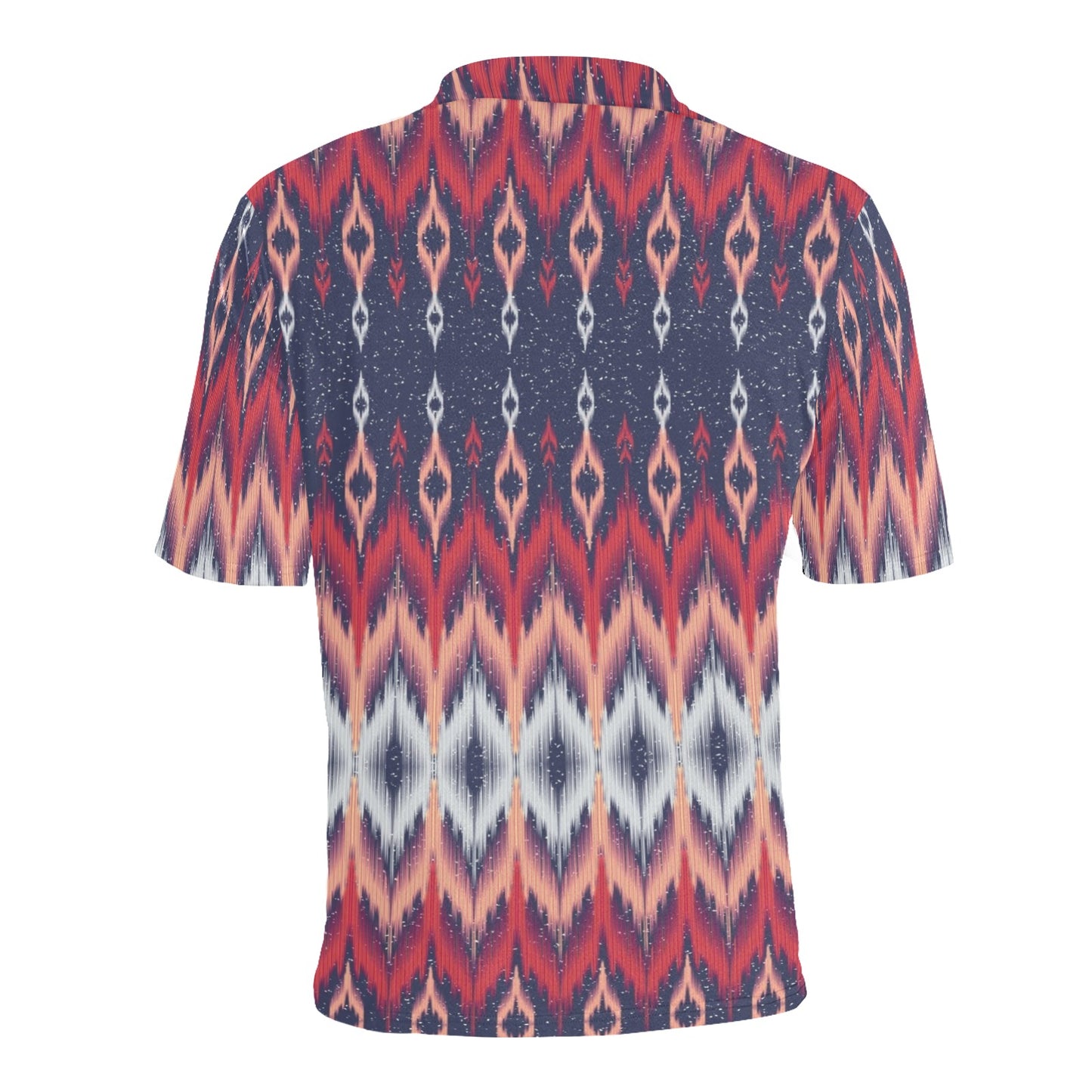 Ikat Print Design LKS401 Men Polo Shirt
